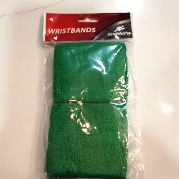 Suddora Green Wristbands Sweatband New - Picture 1 of 5